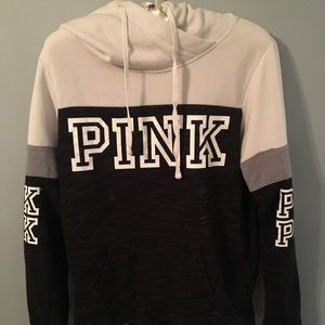 PINK grey, white and black hoodie